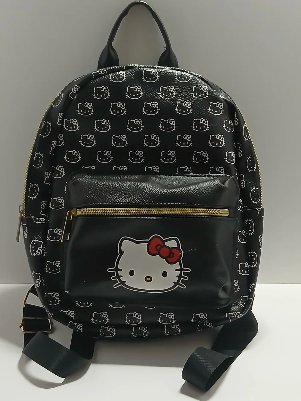 Hello Kitty Black Mini Backpack with Red Bow